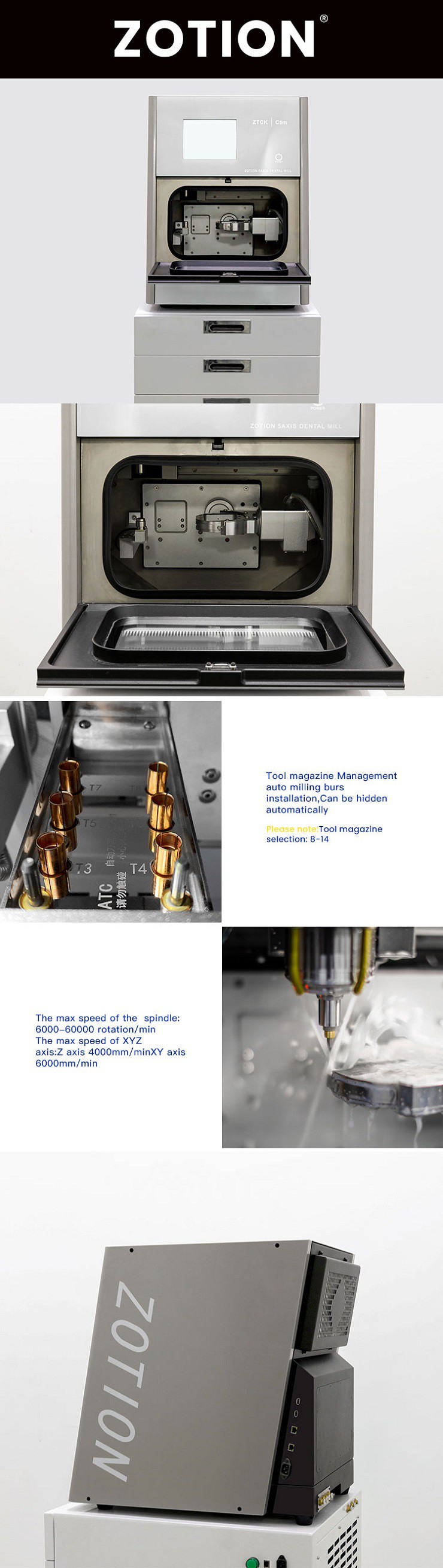 dental 5 Axis CAD CAM Wet Milling Machine details 1 dental 5 Axis CAD CAM Wet Milling Machine details 1