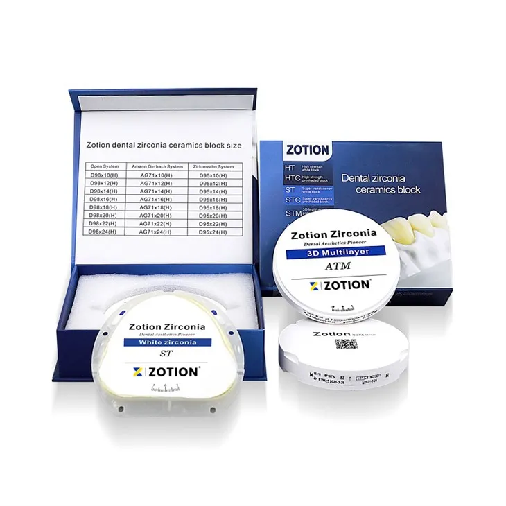 CAD CAM Medical Product Dental Ceramic Zirconia Discs For Denture Crown Bridge Veneers Teeth
